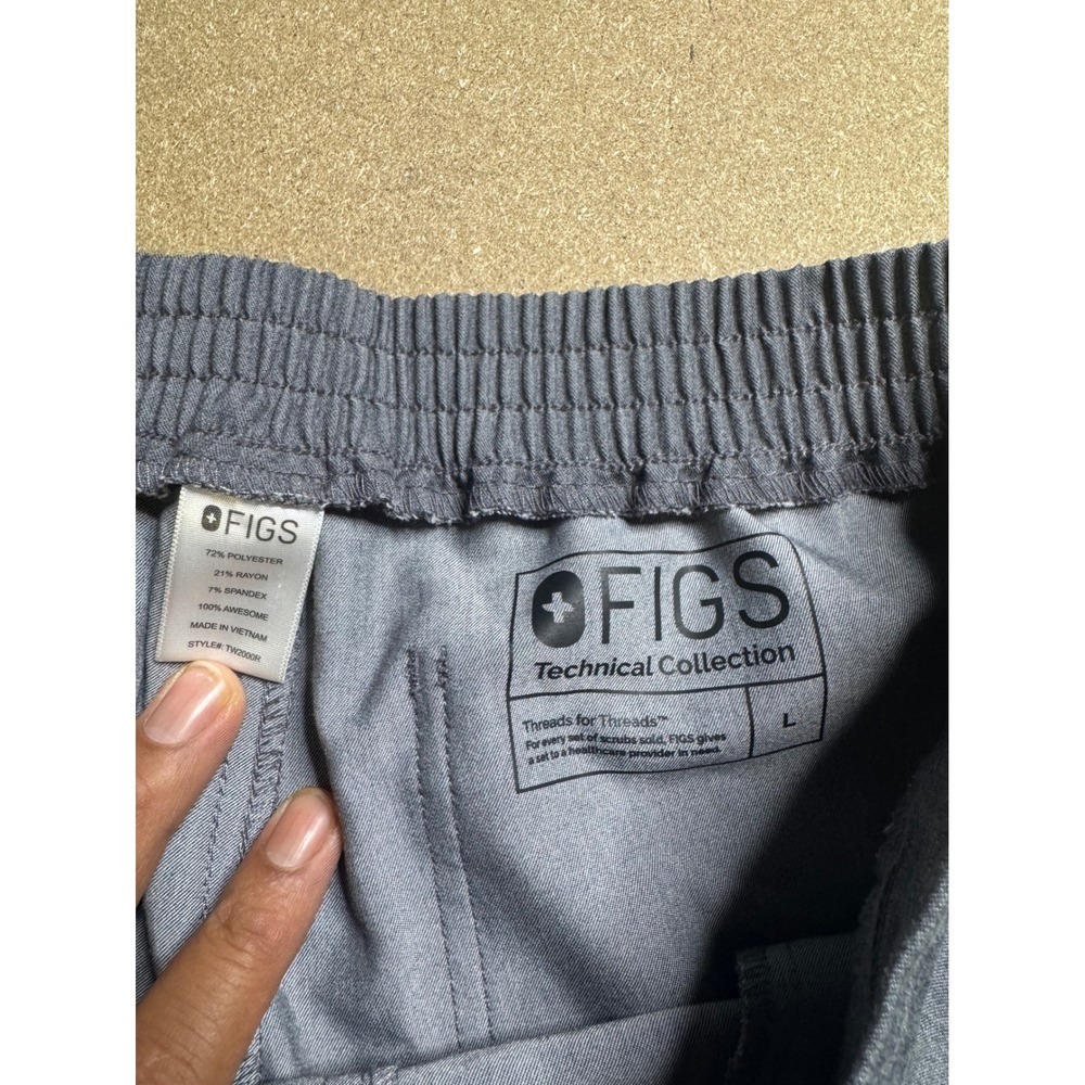 Figs Technical Collection Gray Teal Drawstring Sc… - image 4